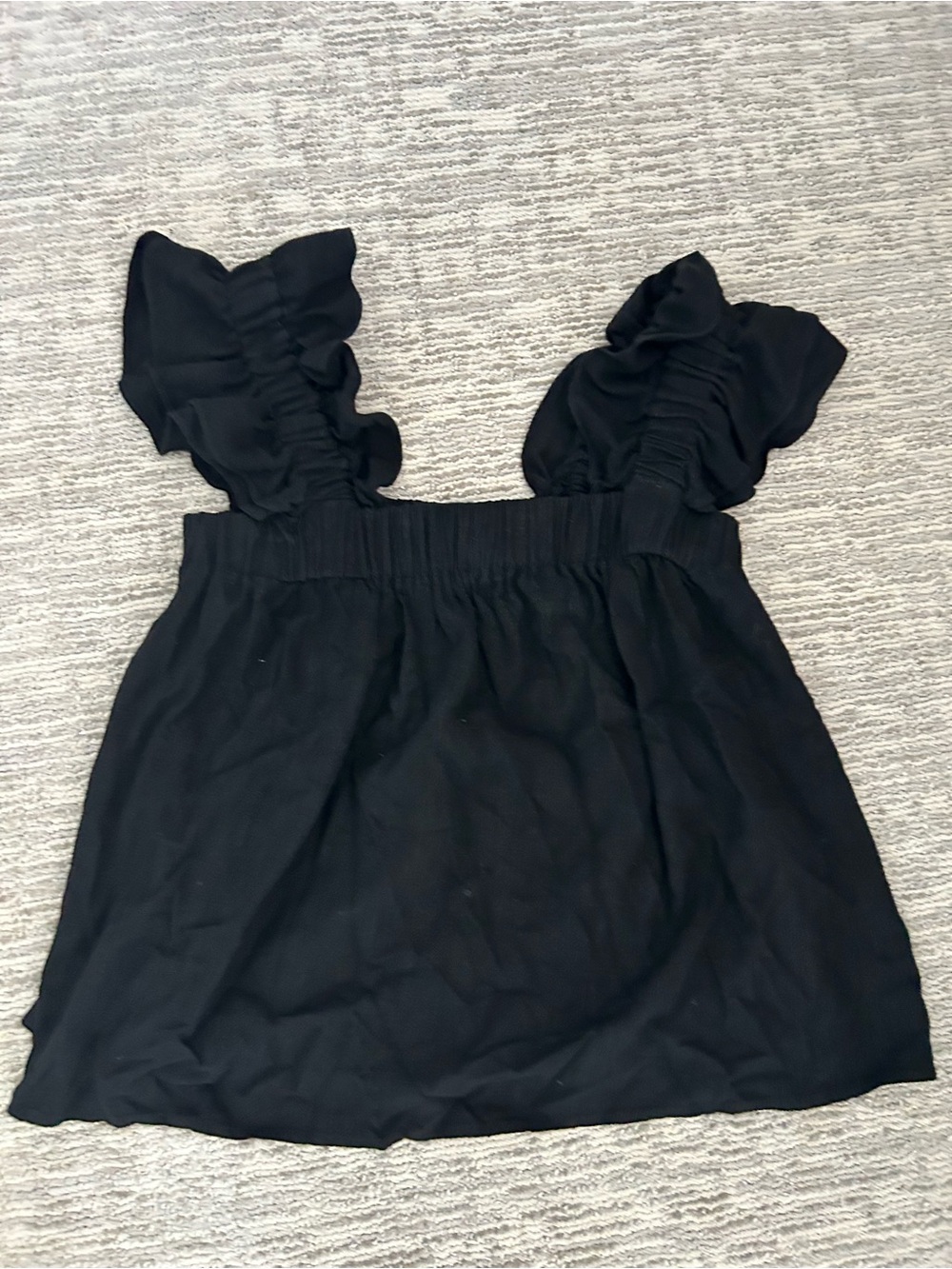 THML Black Ruffle Strap Camisole